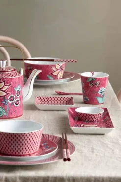 Porzellan Sets|Pip Studio Oriental Flower Festival Teekanne Dunkel Medium Rosa