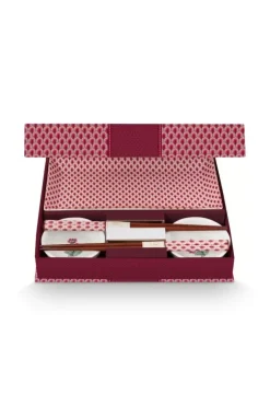 Porzellan Sets|Pip Studio Oriental Flower Festival Set/6 Sushi Dunkel Rosa