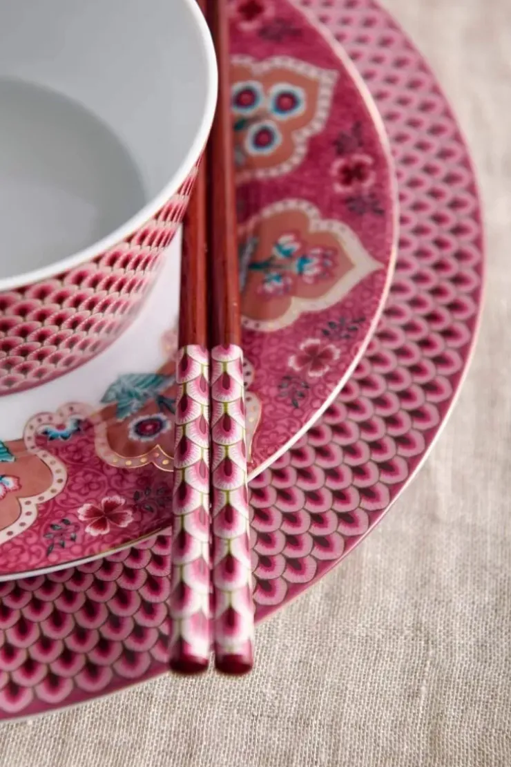 Porzellan Sets|Pip Studio Oriental Flower Festival Set/6 Sushi Dunkel Rosa