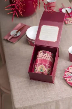 Porzellan Sets|Pip Studio Oriental Flower Festival Set/4 Schalen Dunkel 12Cm Rosa