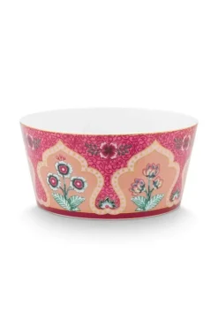 Porzellan Sets|Pip Studio Oriental Flower Festival Set/4 Schalen Dunkel 12Cm Rosa