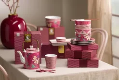 Porzellan Sets|Pip Studio Oriental Flower Festival Set/4 Schalen Dunkel 12Cm Rosa