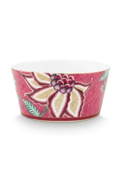 Porzellan Sets|Pip Studio Oriental Flower Festival Set/4 Schalen Dunkel 12Cm Rosa