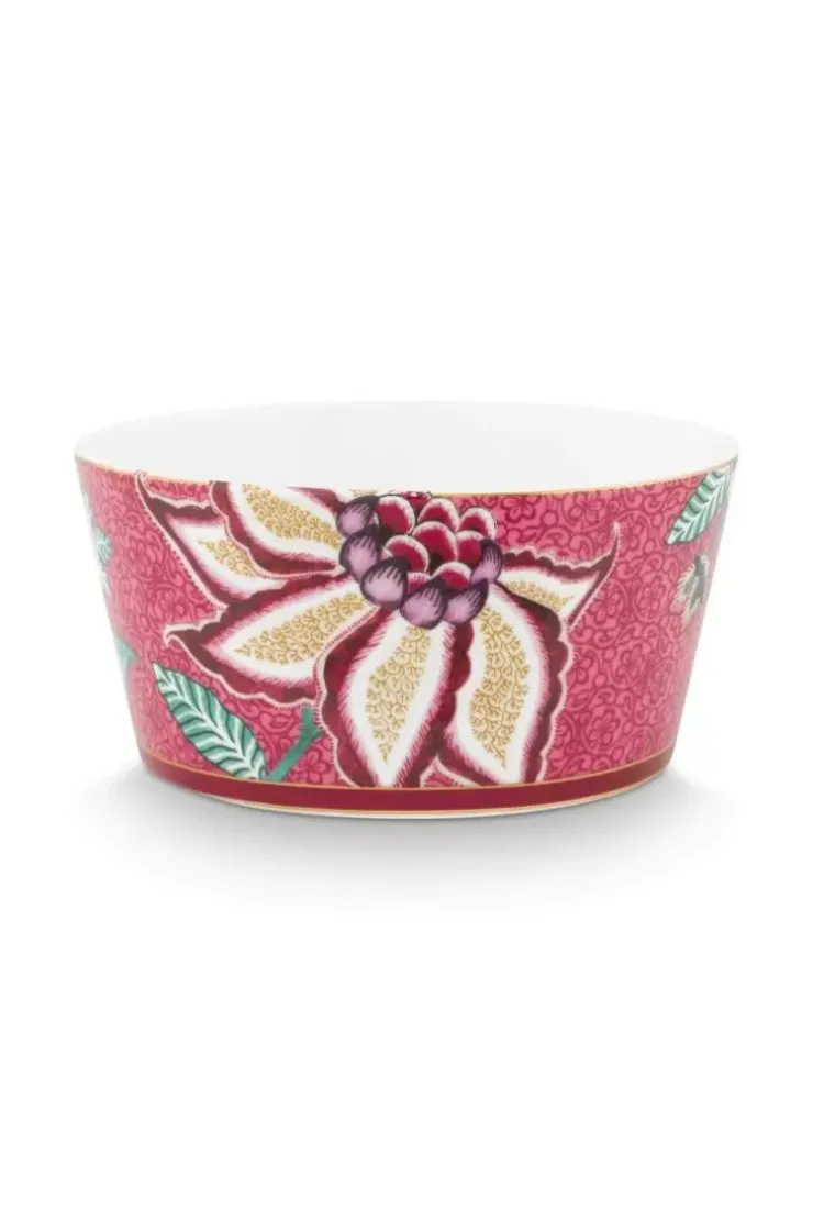 Porzellan Sets|Pip Studio Oriental Flower Festival Set/4 Schalen Dunkel 12Cm Rosa