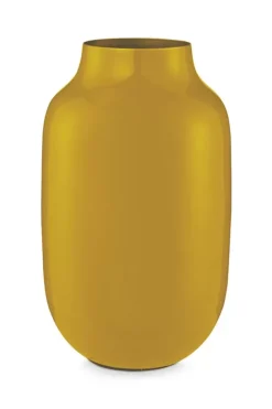 Grose Vasen|Pip Studio Ovale Metall Vase 30 Cm Gelb