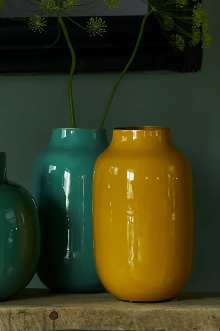 Grose Vasen|Pip Studio Ovale Metall Vase 30 Cm Gelb