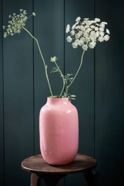Grose Vasen|Pip Studio Ovale Metall Vase Old 30 Cm Rosa