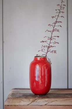 Sale Kleine Vasen|Pip Studio Ovale Mini Vase Rot 14 Cm