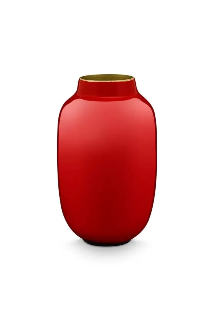 Sale Kleine Vasen|Pip Studio Ovale Mini Vase Rot 14 Cm