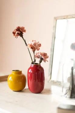 Sale Kleine Vasen|Pip Studio Ovale Mini Vase Rot 14 Cm