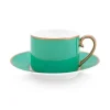 Tasse & Untertasse|Pip Studio Pip Chique Cappuccino Tasse & Untertasse Grun