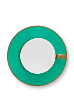 Tasse & Untertasse|Pip Studio Pip Chique Cappuccino Tasse & Untertasse Grun