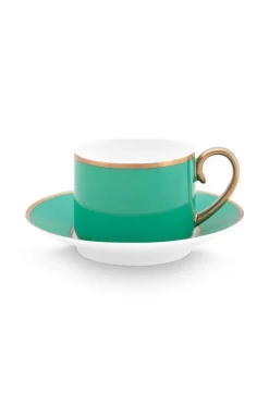 Tasse & Untertasse|Pip Studio Pip Chique Espresso Tasse & Untertasse Grun