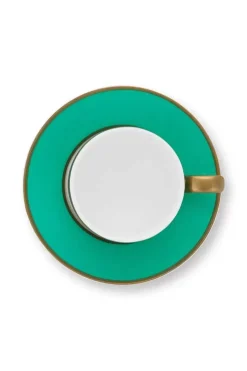 Tasse & Untertasse|Pip Studio Pip Chique Espresso Tasse & Untertasse Grun