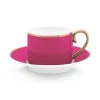 Tasse & Untertasse|Pip Studio Pip Chique Espresso Tasse & Untertasse Rosa