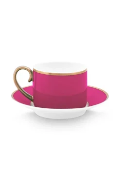 Tasse & Untertasse|Pip Studio Pip Chique Espresso Tasse & Untertasse Rosa
