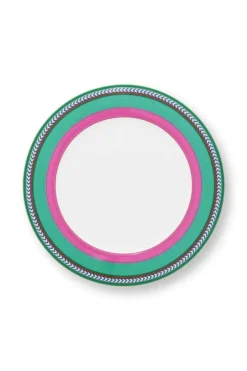 Essteller|Pip Studio Pip Chique Stripes Essteller Rosa/Grun 28Cm