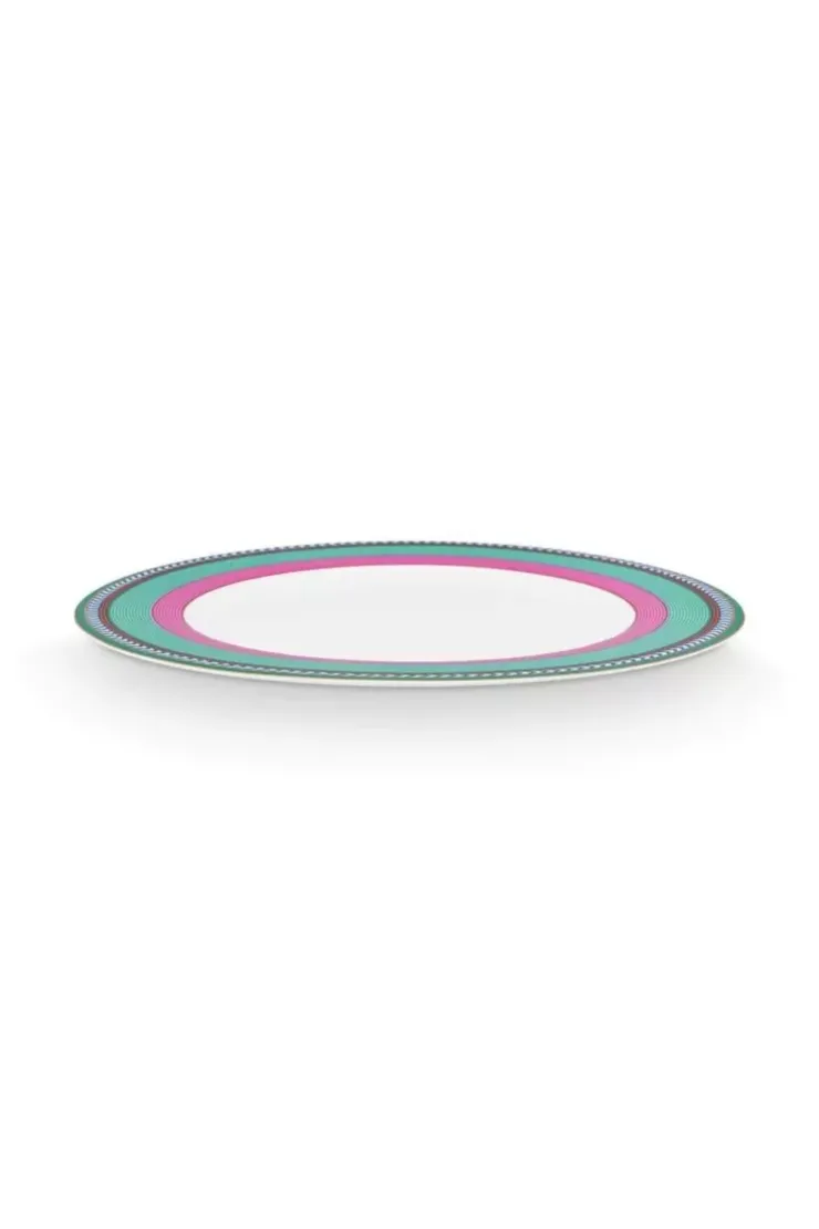 Essteller|Pip Studio Pip Chique Stripes Essteller Rosa/Grun 28Cm
