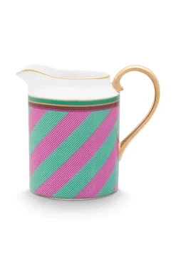 Milchkännchen|Pip Studio Pip Chique Stripes Kanne Klein Rosa/Grun