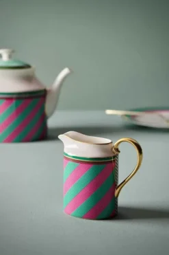 Milchkännchen|Pip Studio Pip Chique Stripes Kanne Klein Rosa/Grun