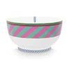 Schalen|Pip Studio Pip Chique Stripes Schale Rosa/Grun 20.5Cm