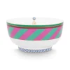 Schalen|Pip Studio Pip Chique Stripes Schale Rosa/Grun 15.5Cm