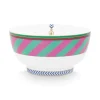 Schalen|Pip Studio Pip Chique Stripes Schale Rosa/Grun 18Cm