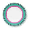 Tiefe Teller|Pip Studio Pip Chique Stripes Tiefer Teller Rosa/Grun 23.5Cm