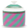 Zuckerdose|Pip Studio Pip Chique Stripes Zuckerdose Rosa/Grun