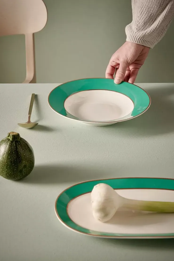 Tortenteller|Pip Studio Pip Chique Tortenteller Oval Grun