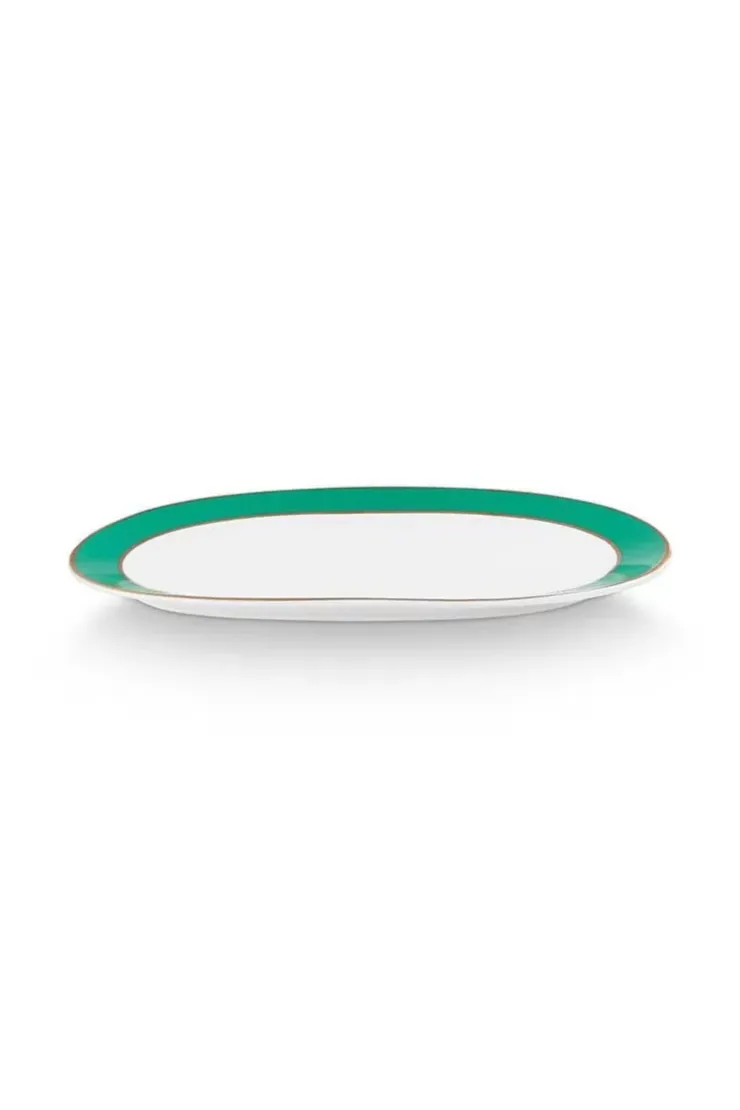 Tortenteller|Pip Studio Pip Chique Tortenteller Oval Grun