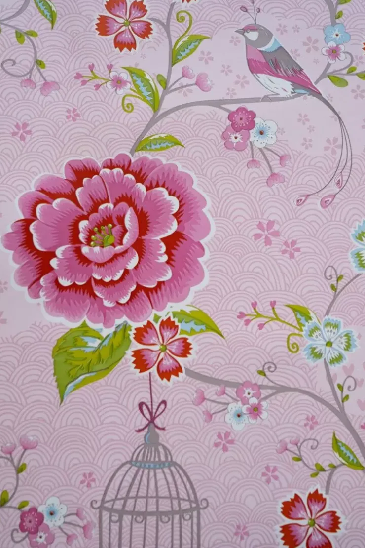 Vliestapete|Pip Studio Birds In Paradise Vliestapete Rosa