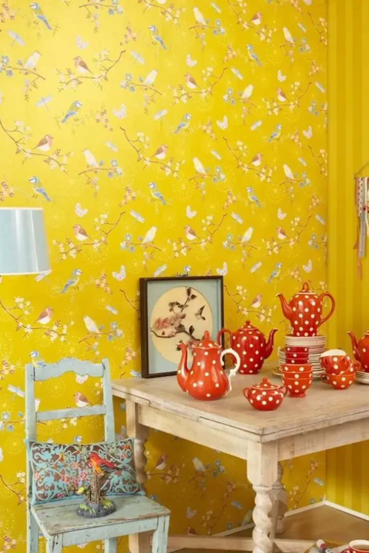 Vliestapete|Pip Studio Early Bird Vliestapete Gelb