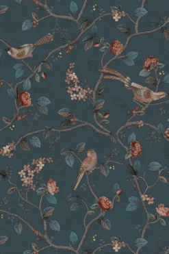 Vliestapete|Pip Studio Good Nightingale Vliestapete Dunkel Blau