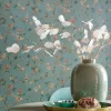 Vliestapete|Pip Studio Good Nightingale Vliestapete Petrol Blau