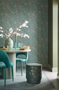Vliestapete|Pip Studio Good Nightingale Vliestapete Petrol Blau