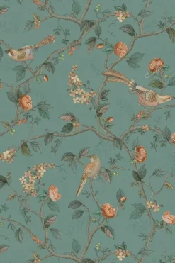 Vliestapete|Pip Studio Good Nightingale Vliestapete Petrol Blau