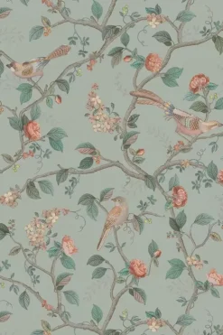Vliestapete|Pip Studio Good Nightingale Vliestapete Hellblau/ Grau