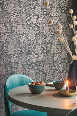 Vliestapete|Pip Studio Origami Tree Vliestapete Dunkel /Rosegold Blau