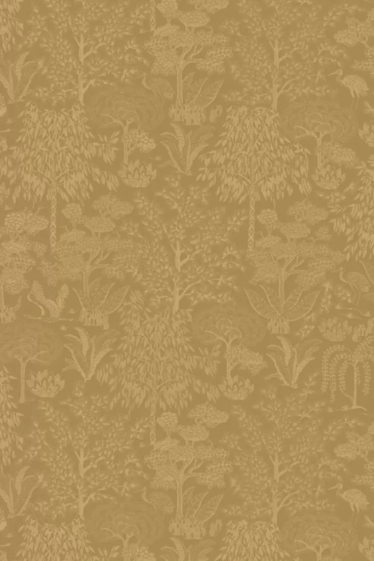 Vliestapete|Pip Studio Origami Tree Vliestapete Ocker/Gold Gelb