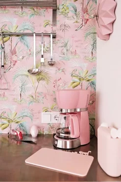 Vliestapete|Pip Studio Palm Scene Vliestapete Rosa