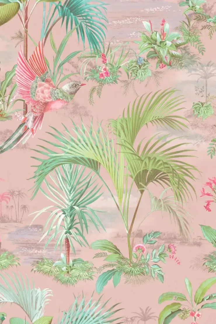Vliestapete|Pip Studio Palm Scene Vliestapete Rosa