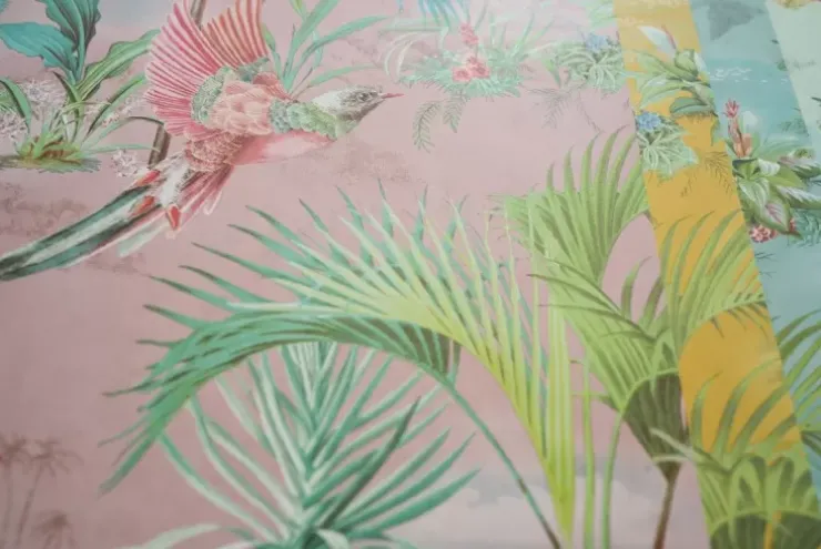 Vliestapete|Pip Studio Palm Scene Vliestapete Rosa