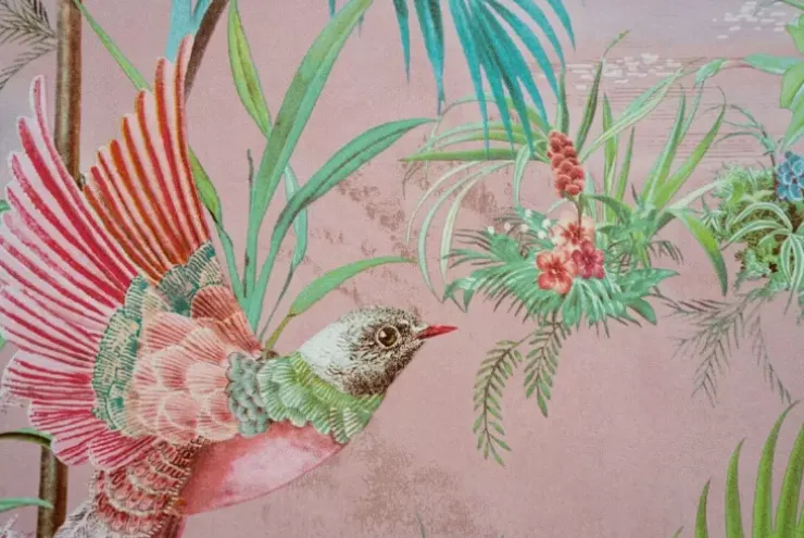 Vliestapete|Pip Studio Palm Scene Vliestapete Rosa