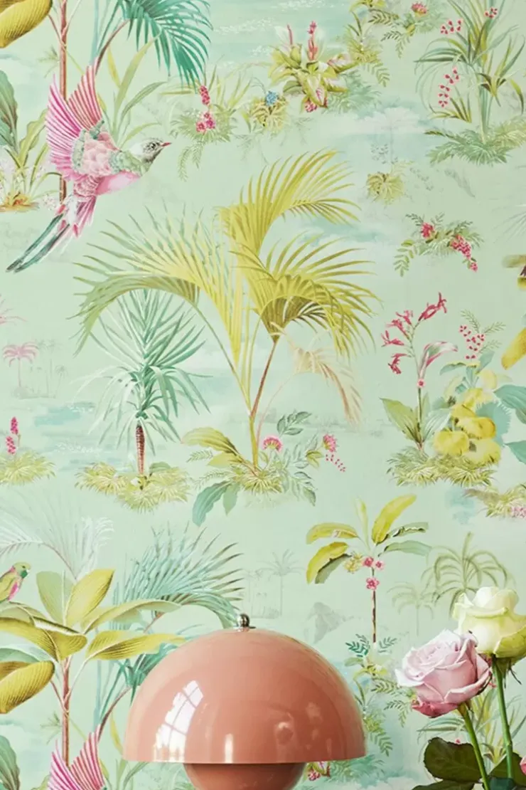 Vliestapete|Pip Studio Palm Scene Vliestapete Grun