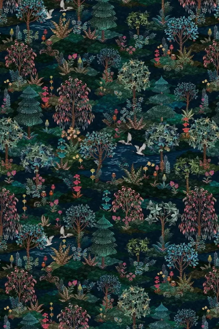 Fototapete|Pip Studio Pip Garden Infinito Wallpower Dunkelblau
