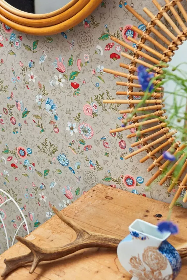 Vliestapete|Pip Studio Spring To Life Vliestapete Khaki Grun