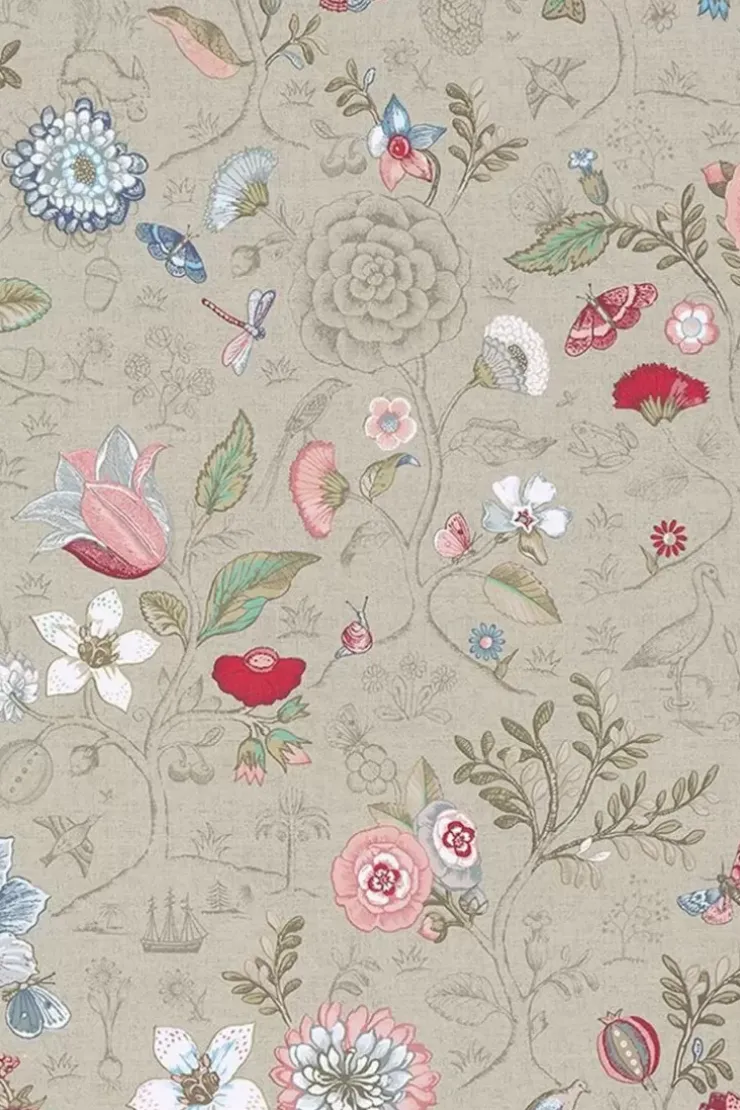Vliestapete|Pip Studio Spring To Life Vliestapete Khaki Grun