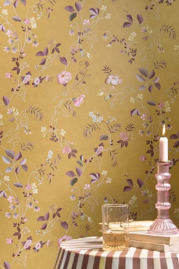 Vliestapete|Pip Studio Tokyo Blossom Vliestapete Senf Gelb