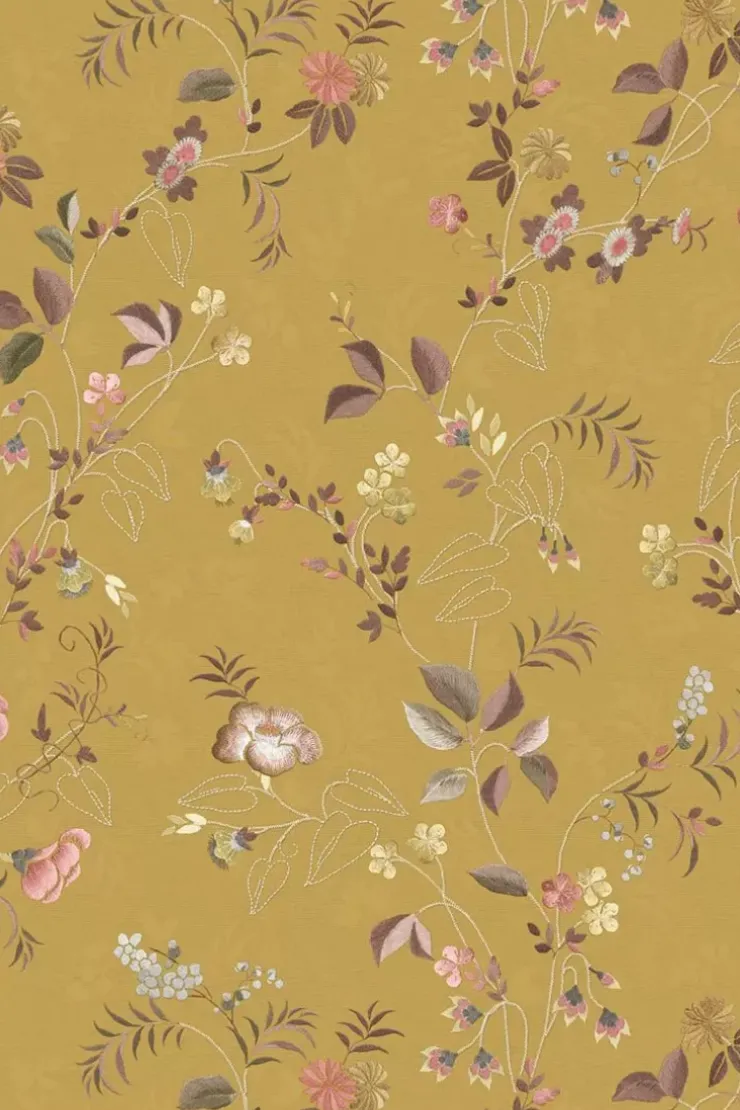 Vliestapete|Pip Studio Tokyo Blossom Vliestapete Senf Gelb